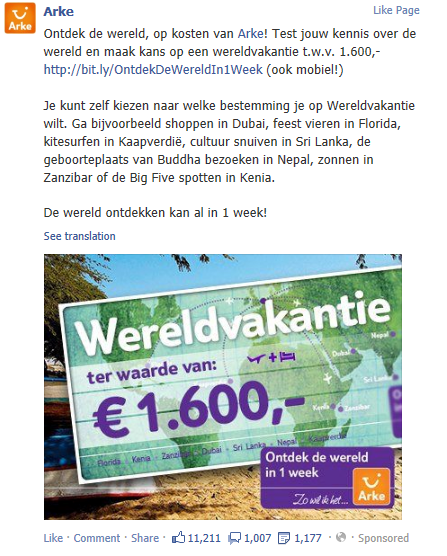 facebook marketing winactie