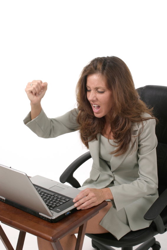 frustrated business woman