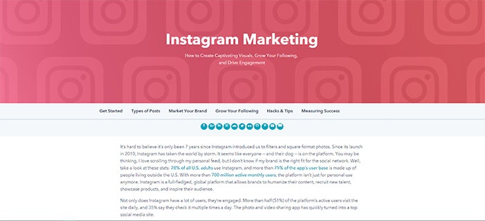 voorbeeld 1 HubSpot Instagram marketing pp