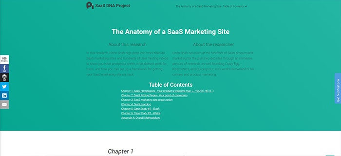 voorbeeld 3 SaaS DNA Project The anatomy of a SaaS marketing site
